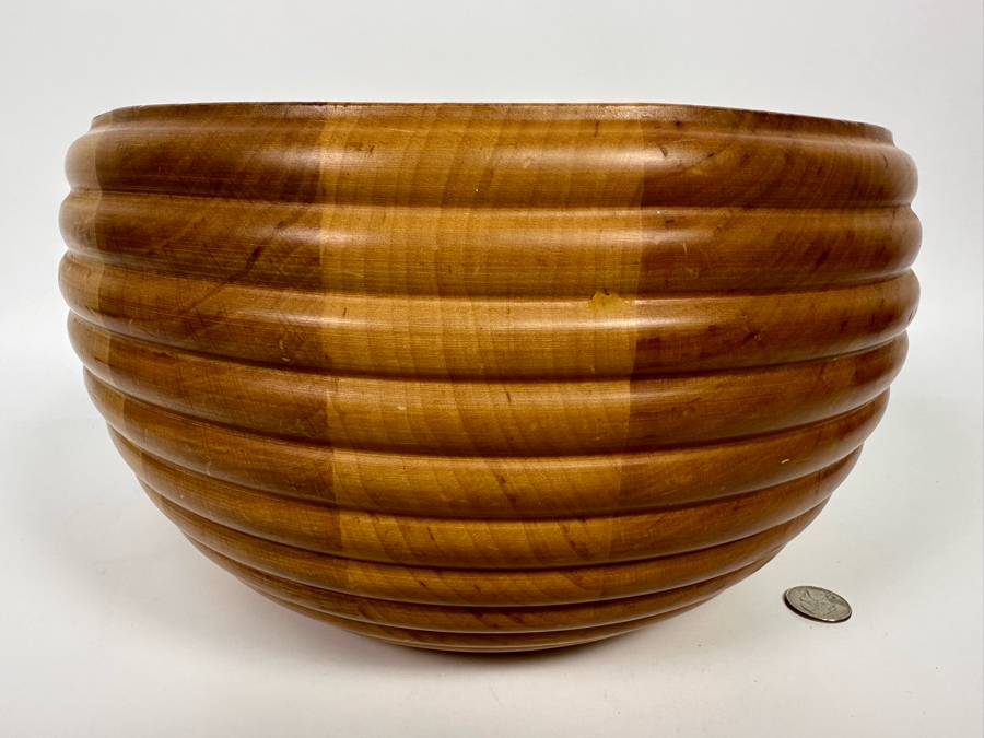 Manzoni Pietro For Vietri Inc 12R X 7H Wood Serving Bowl Handmade In Italy [Photo 3]