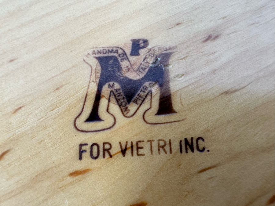 Manzoni Pietro For Vietri Inc 12R X 7H Wood Serving Bowl Handmade In Italy [Photo 8]