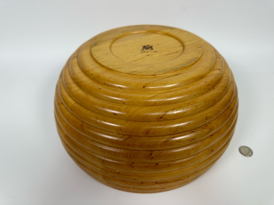 Manzoni Pietro For Vietri Inc 12R X 7H Wood Serving Bowl Handmade In Italy [Photo 5]