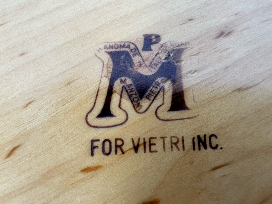 Manzoni Pietro For Vietri Inc 12R X 7H Wood Serving Bowl Handmade In Italy [Photo 9]