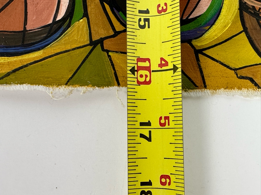 Original Painting On Canvas Unattributed 8.5 X 16 [Photo 7]