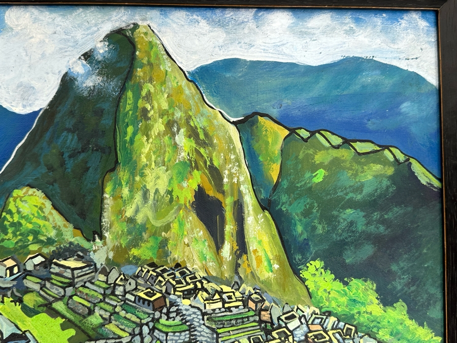 Original Painting Unattributed 15.5 X 11.5 Framed 18.5 X 14 [Photo 7]