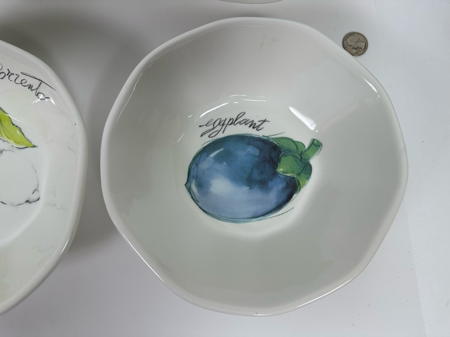 Set Of Six Bowls By Opificio Etico Ceramiche Made In Italy 9W X 2.5H [Photo 8]