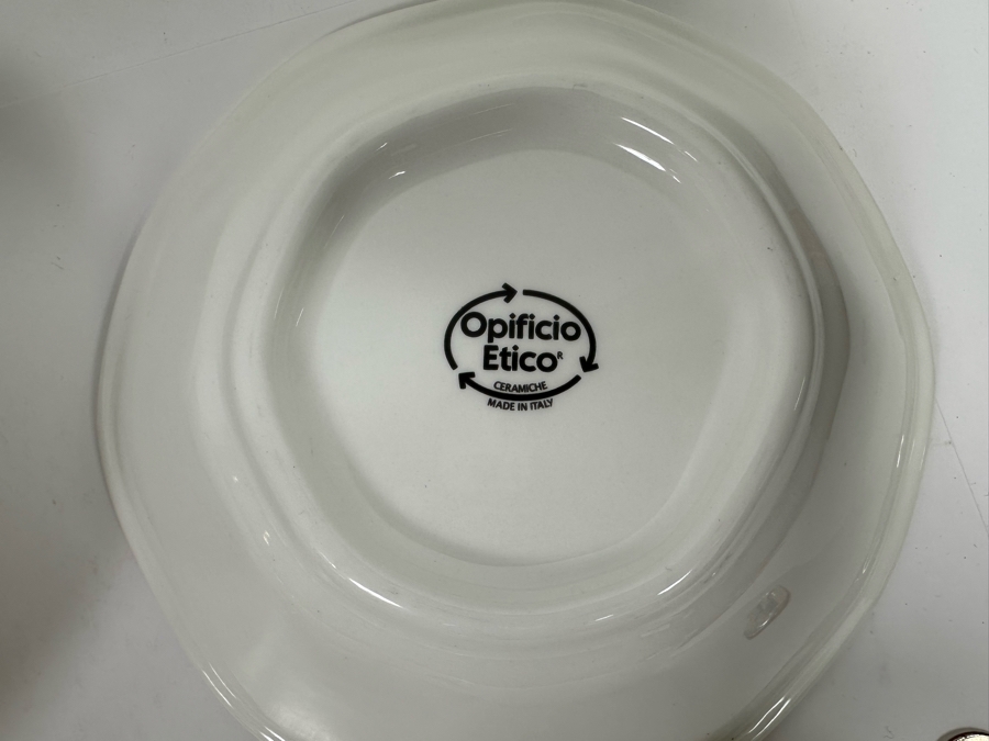 Set Of Six Bowls By Opificio Etico Ceramiche Made In Italy 9W X 2.5H [Photo 9]