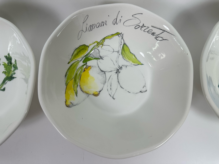 Set Of Six Bowls By Opificio Etico Ceramiche Made In Italy 9W X 2.5H [Photo 7]