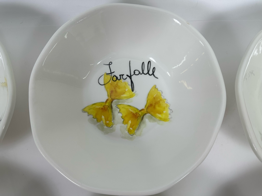 Set Of Six Bowls By Opificio Etico Ceramiche Made In Italy 9W X 2.5H [Photo 4]