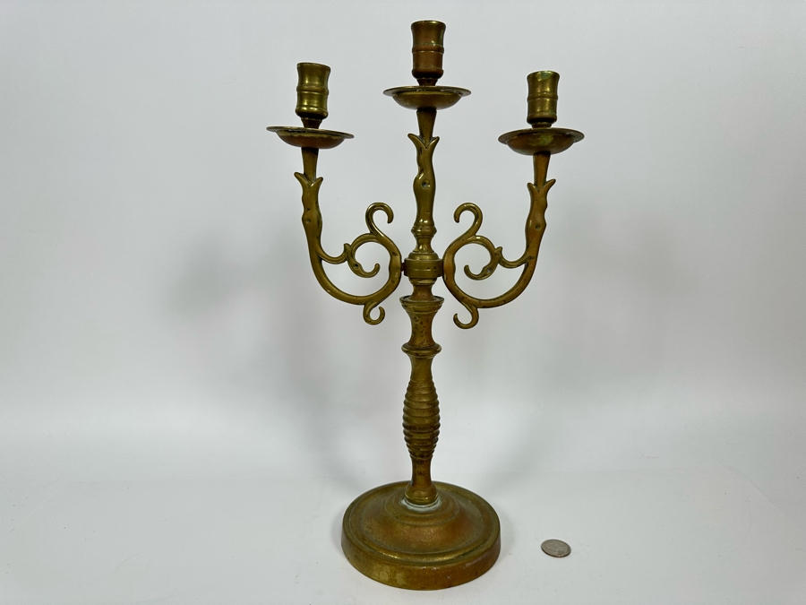 Vintage Copper Candelabra 9.5W X 16.5H [Photo 2]