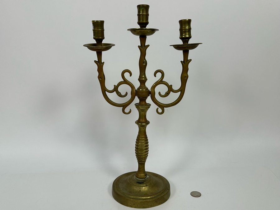 Vintage Copper Candelabra 9.5W X 16.5H [Photo 8]