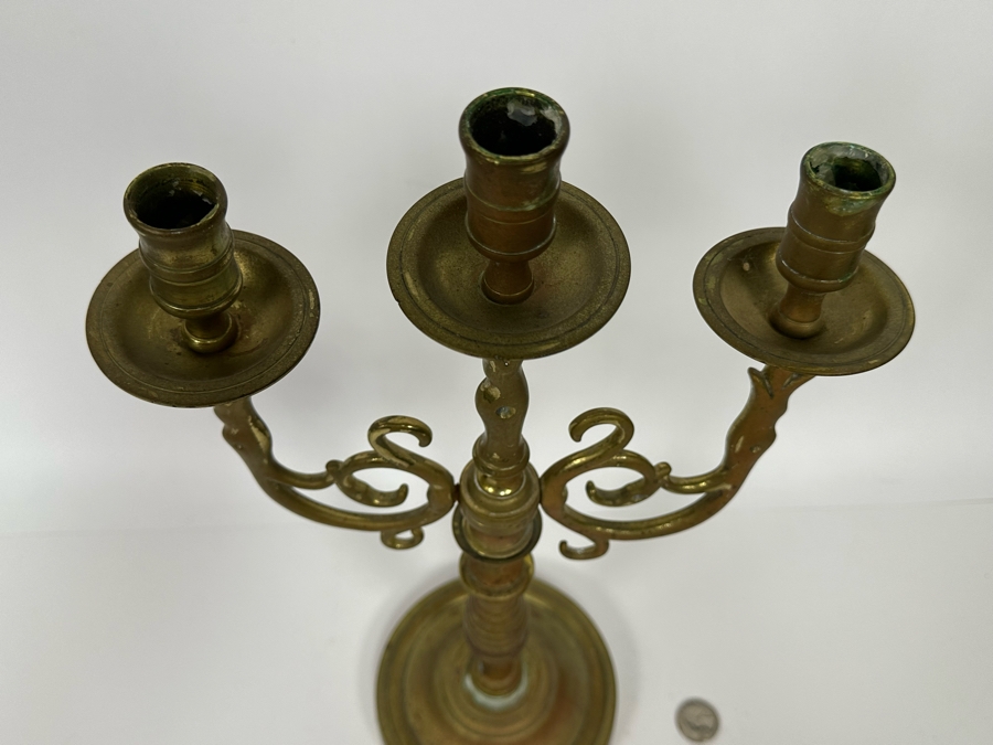 Vintage Copper Candelabra 9.5W X 16.5H [Photo 7]