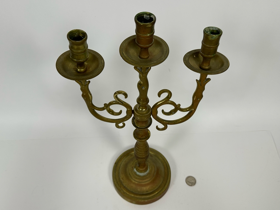 Vintage Copper Candelabra 9.5W X 16.5H [Photo 6]