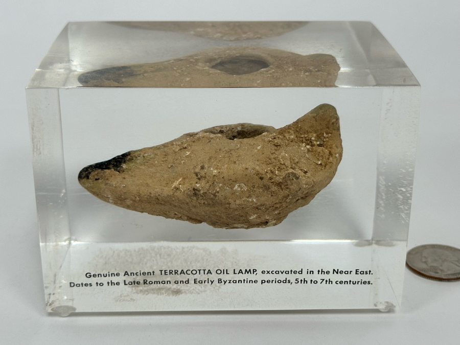 Genuine Ancient Terracotta Oil Lamp Excavated In The Near East Dates To Late Roman And Early Byzantine Periods, 5th To 7th Century 4.5W X 3D X 3H [Photo 2]