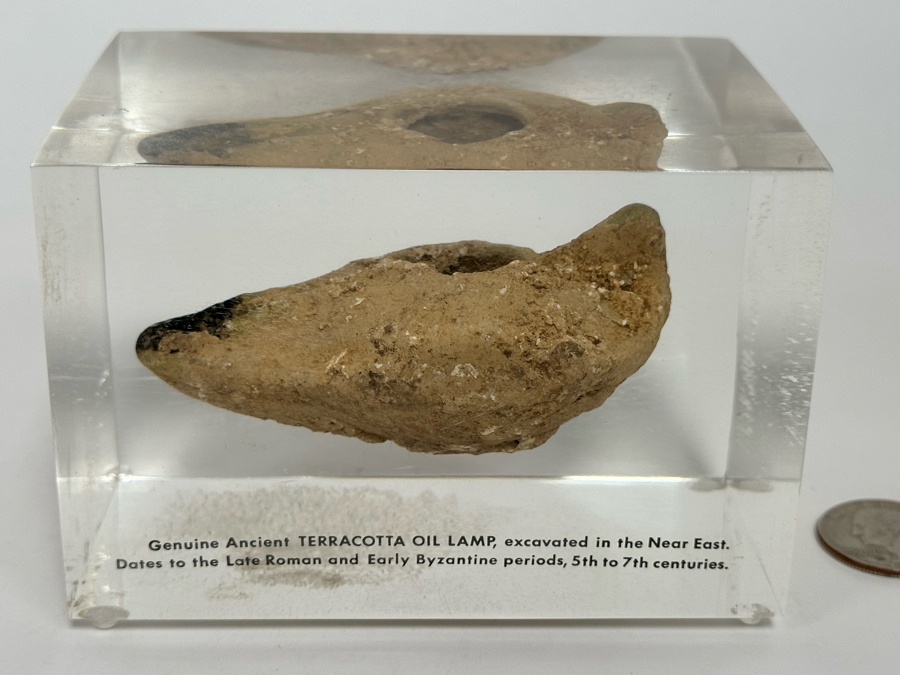 Genuine Ancient Terracotta Oil Lamp Excavated In The Near East Dates To Late Roman And Early Byzantine Periods, 5th To 7th Century 4.5W X 3D X 3H [Photo 3]