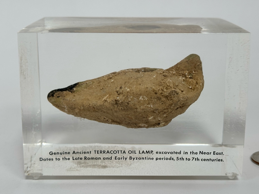 Genuine Ancient Terracotta Oil Lamp Excavated In The Near East Dates To Late Roman And Early Byzantine Periods, 5th To 7th Century 4.5W X 3D X 3H [Photo 4]