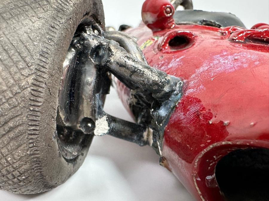 Repaired Ferarri Ceramic Sculpture Signed R. Hossack 94 8W X 3H [Photo 8]
