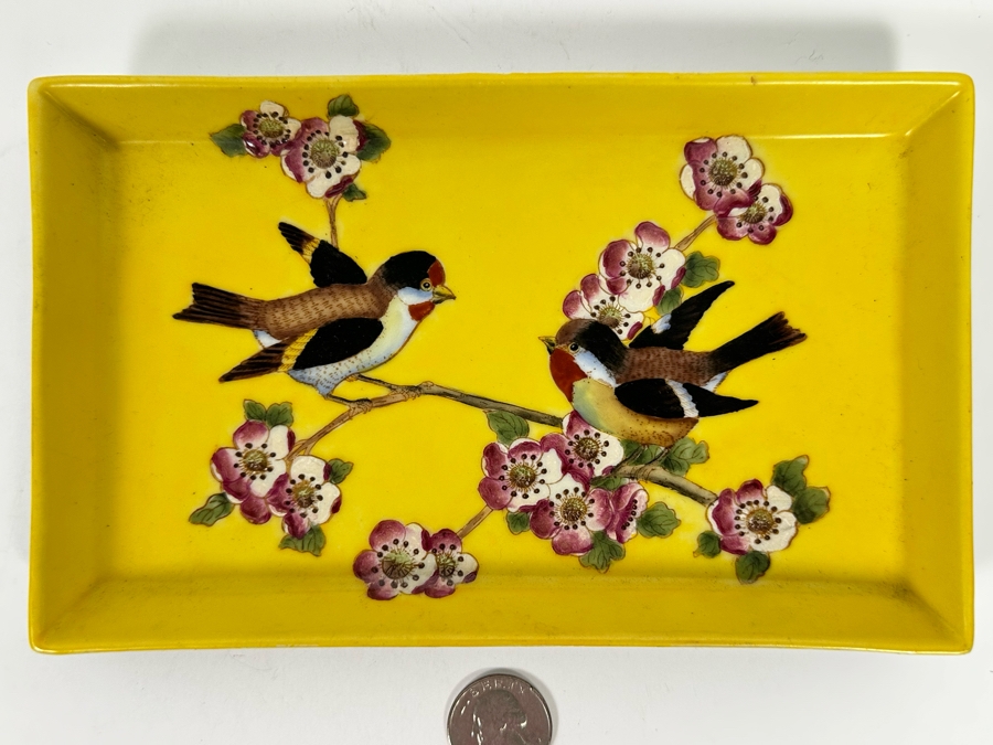 Natasha Farina Paris Porcelain Dresser Tray Trinket Dish 8 X 5 [Photo 2]