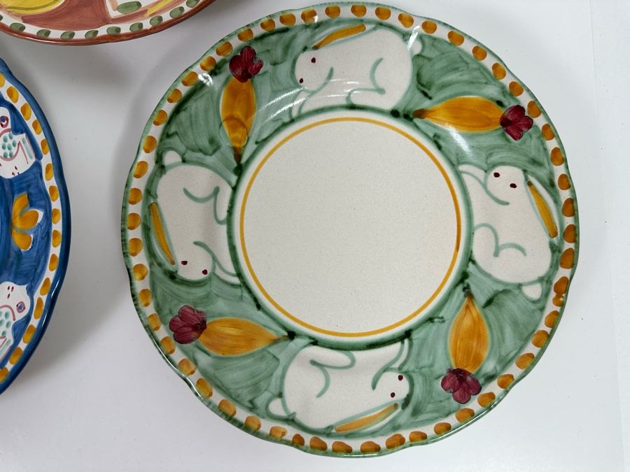 Set Of 3 Solimene Vietri Plates Made In Italy 10R [Photo 4]