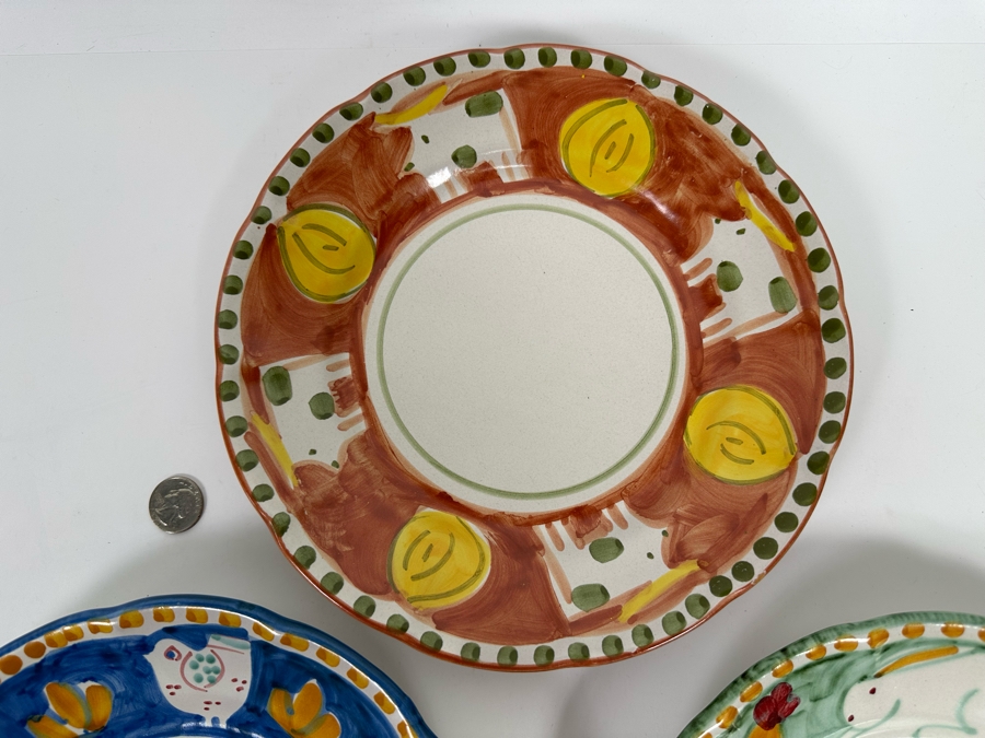 Set Of 3 Solimene Vietri Plates Made In Italy 10R [Photo 5]