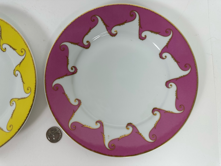 Pair Of Christian Lacroix Paris Follement Salad Plates 8 5/8R From France Replacements Value $260 [Photo 4]