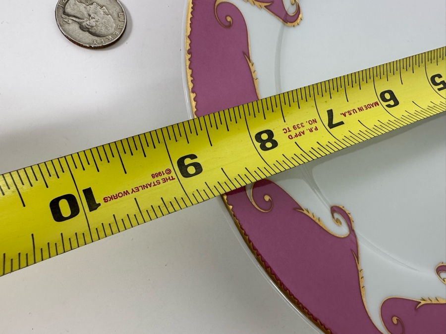 Pair Of Christian Lacroix Paris Follement Salad Plates 8 5/8R From France Replacements Value $260 [Photo 8]