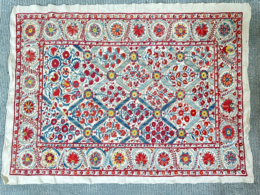 Vintage Suzani From Bukhara, Uzbekistan Textile 41.5 X 31 [Photo 2]