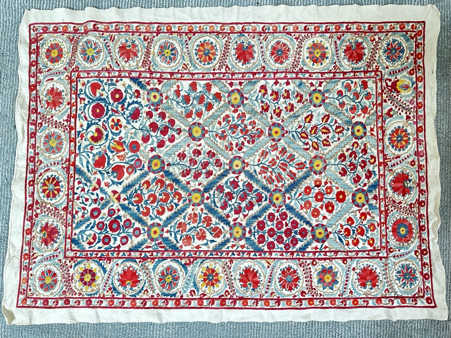 Vintage Suzani From Bukhara, Uzbekistan Textile 41.5 X 31 [Photo 4]