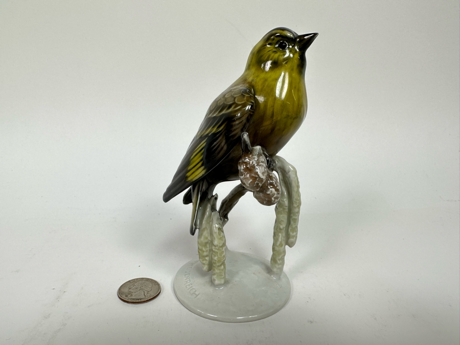 Rosenthal Germany Zeisig Bird Porcelain Figurine Greenfinch 5H