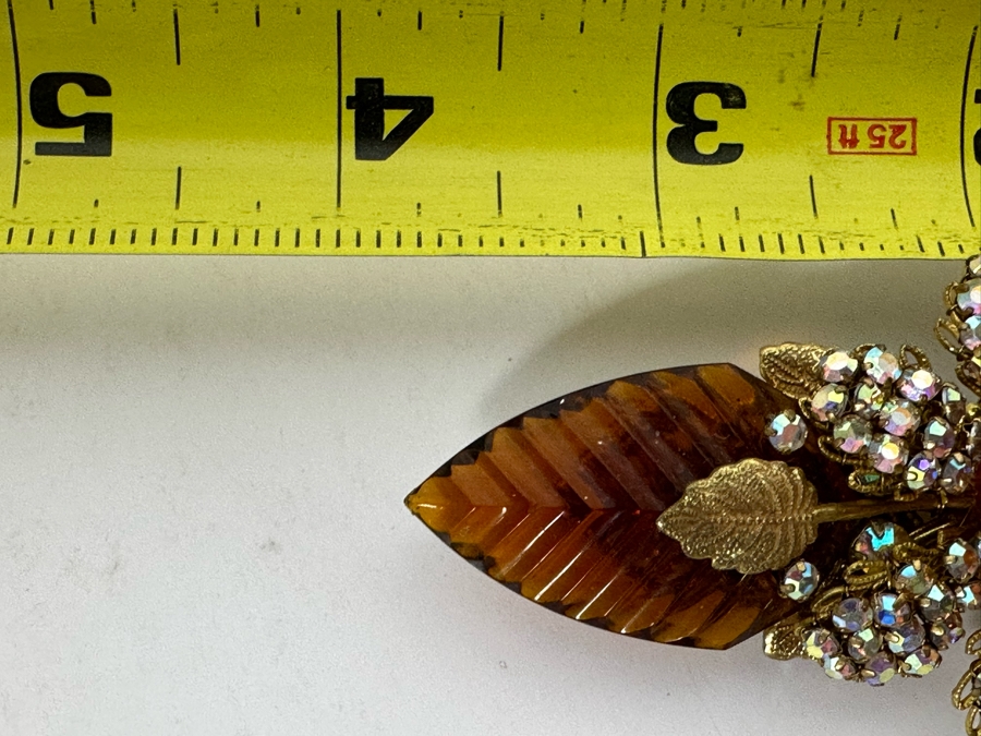 Vintage Miriam Haskell Brooch Pin 4W [Photo 8]