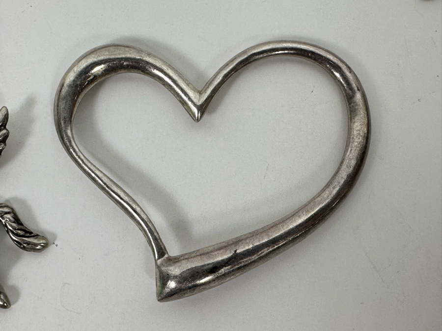 Sterling Silver Pins Brooches And Pendants 43g TW [Photo 7]