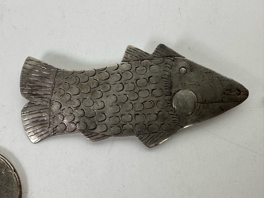 Sterling Silver Pins Brooches And Pendants 43g TW [Photo 11]