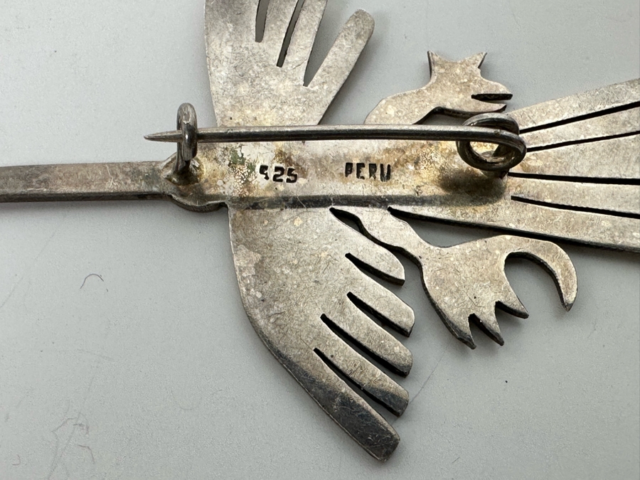 Sterling Silver Pins Brooches And Pendants 43g TW [Photo 14]