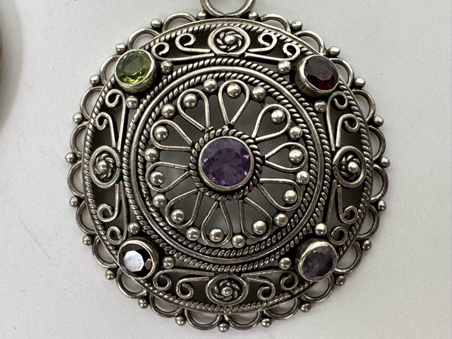 Sterling Silver Pins Brooches And Pendants 43g TW [Photo 5]