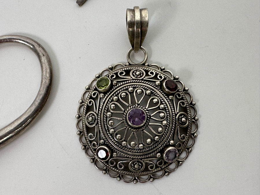 Sterling Silver Pins Brooches And Pendants 43g TW [Photo 4]