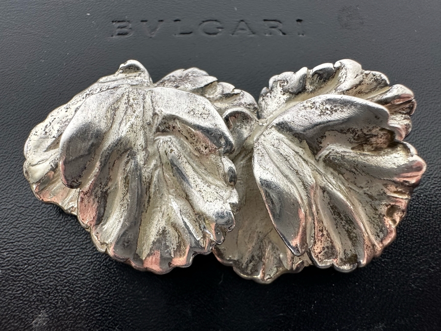 Vintage Sterling Silver Leaf Brooch Pin Signed Gabriel 2W 16g [Photo 5]