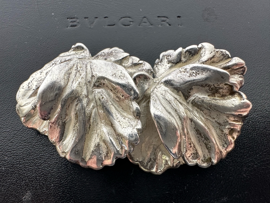 Vintage Sterling Silver Leaf Brooch Pin Signed Gabriel 2W 16g [Photo 6]