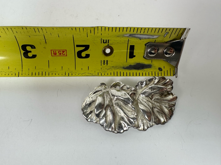 Vintage Sterling Silver Leaf Brooch Pin Signed Gabriel 2W 16g [Photo 13]