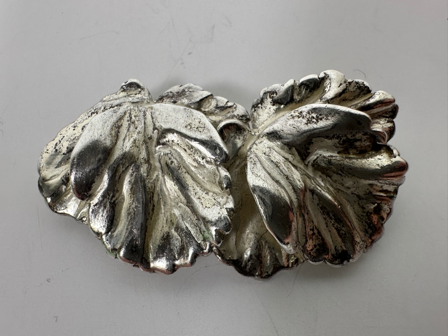 Vintage Sterling Silver Leaf Brooch Pin Signed Gabriel 2W 16g [Photo 4]