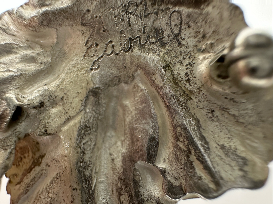 Vintage Sterling Silver Leaf Brooch Pin Signed Gabriel 2W 16g [Photo 9]