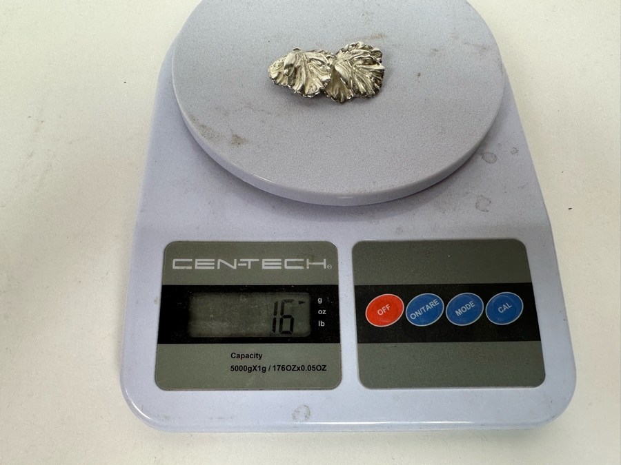 Vintage Sterling Silver Leaf Brooch Pin Signed Gabriel 2W 16g [Photo 12]