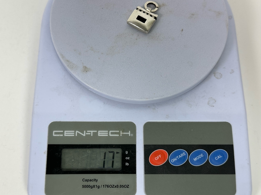 Lisa Jenks Heavy Sterling Silver Signed Modernist Pendant 17g [Photo 11]