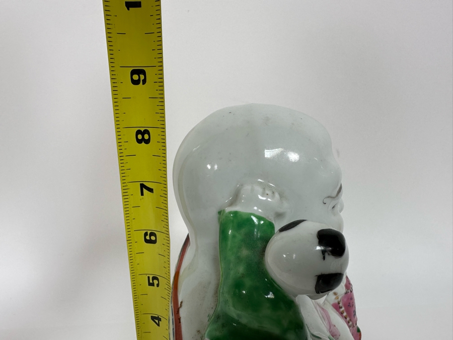 Chinese Porcelain Laughing Buddha With 5 Children 7.5W X 5D X 8H [Photo 12]
