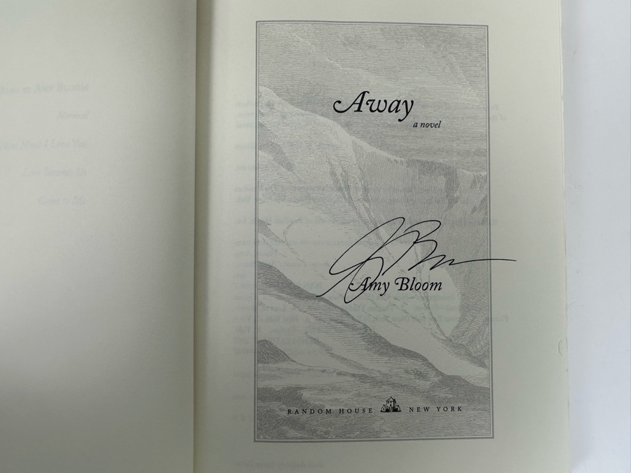 Signed Book Away By Amy Bloom [Photo 4]