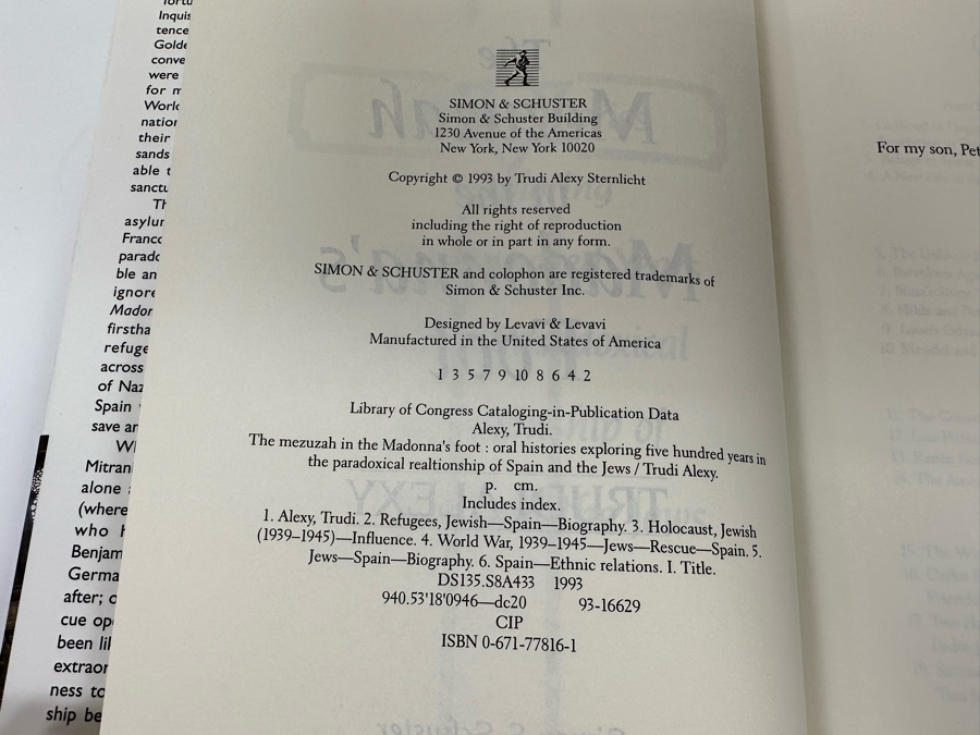 Signed Book The Mezuzah In The Madonna’s Foot Signed By Trudi Alexy [Photo 5]