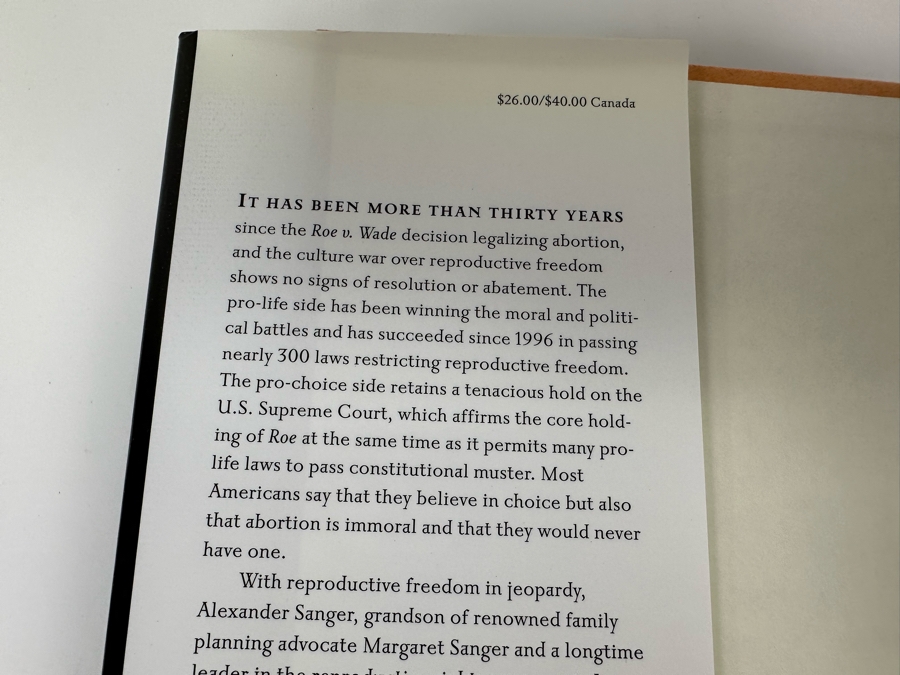 Signed Book Beyond Choice Reproductive Freedom In The 21st Century Signed By Alexander Sanger [Photo 3]