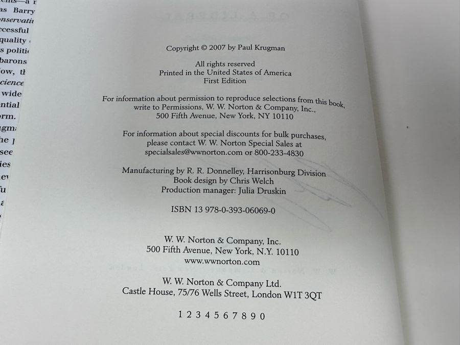 Signed Book The Conscience Of A Liberal Signed By Paul Krugman [Photo 8]
