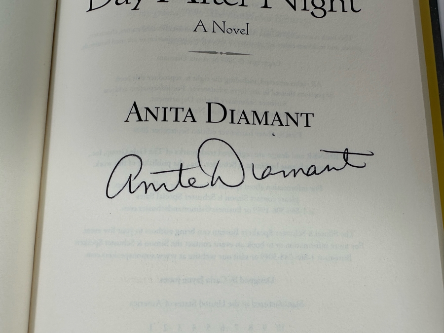 Signed Book Day After Night Signed By Anita Diamant [Photo 5]