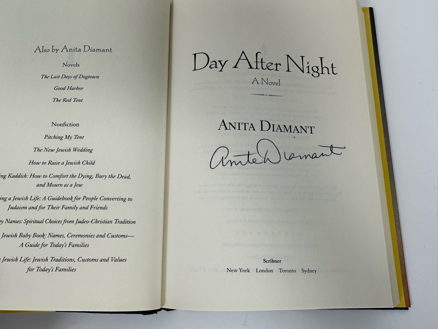 Signed Book Day After Night Signed By Anita Diamant [Photo 4]