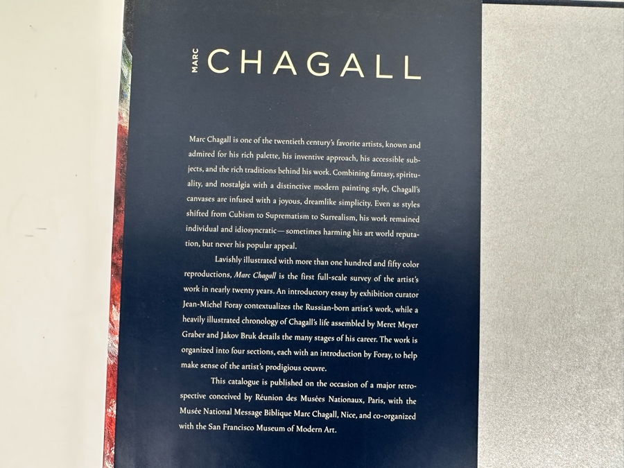 Marc Chagall Artwork Catalog Book Published By The San Francisco Museum Of Modern Art Hardcover Edition Book Retails $60 [Photo 3]