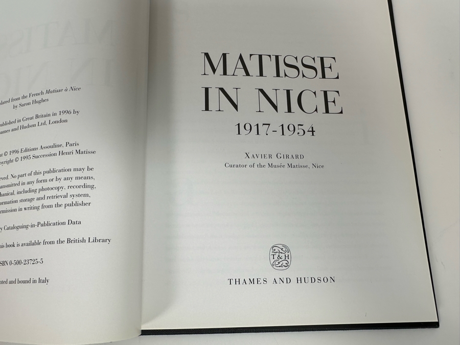 First Edition Book Matisse In Nice 1996 [Photo 5]