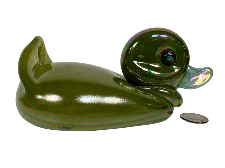 Glass Eye Studio Duck Figurine Seattle WA 7W X 4D X 3.5H [Photo 1]