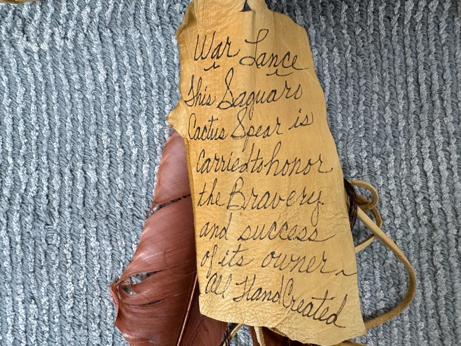 Hand Crafted War Lance Saguaro Cactus Spear 79”L [Photo 16]